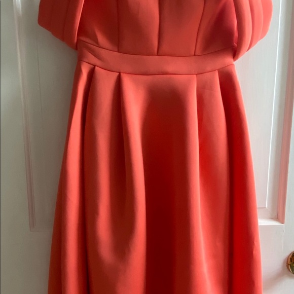 COPY - Coral ASOS SZ 2 Off the Shoulder Midi Dress - Picture 2 of 6